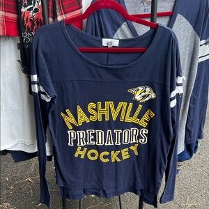 Nashville Predators Kids Navy Blue Hockey Shirt